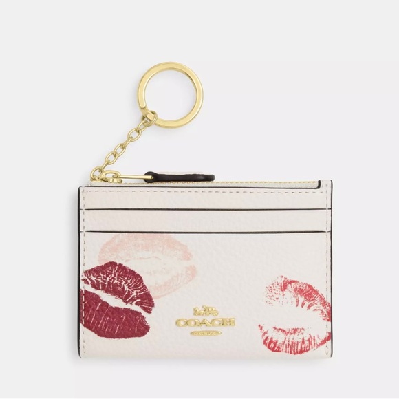 Coach Mini Skinny ID Card Case With Lips Print - Picture 5 of 5